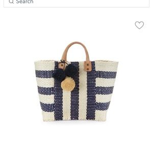 Collins Striped Straw Tote